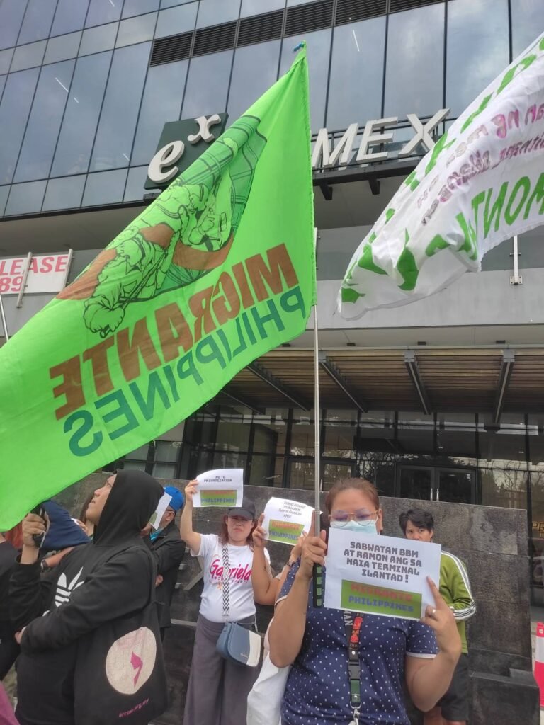 Migrante Philippines together with its allied organizations conducted a protest against the NAIA’s privitization